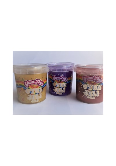 Yumtoys Gold Serisi Slaym - Hazır Slime 3 Renk 3 Kutu 140x3 Gr Sarı, Mor, Kırmızı