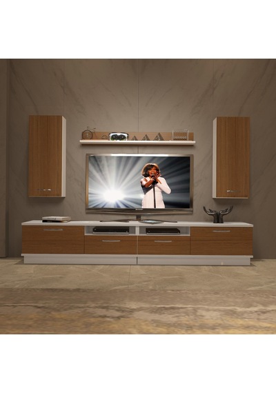 Decoraktiv Trendstyle 5220d Slm Tv Ünitesi Tv Sehpası Beyaz - Ceviz