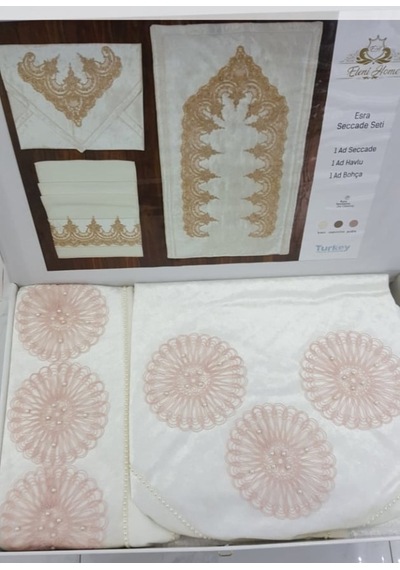 Eleni Home Kadife Seccade Seti
