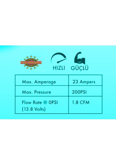 AİR HAVA KOMPRESÖRÜ 200 PSİ 12V
