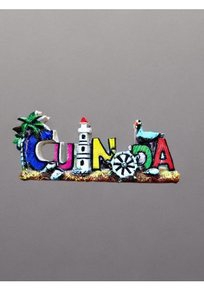 Cunda Temalı Kabartma Polyester Magnet Buzdolabı Süsü 10 Cm X 4 Cm Kod:1070