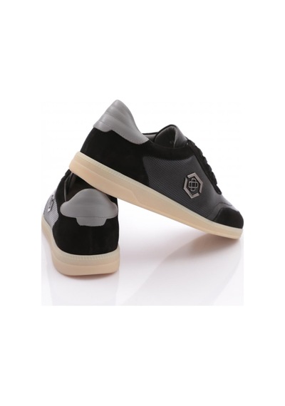 Dgn 6241 Erkek Bağcikli Sneakers Ayakkabi Siyah Süet