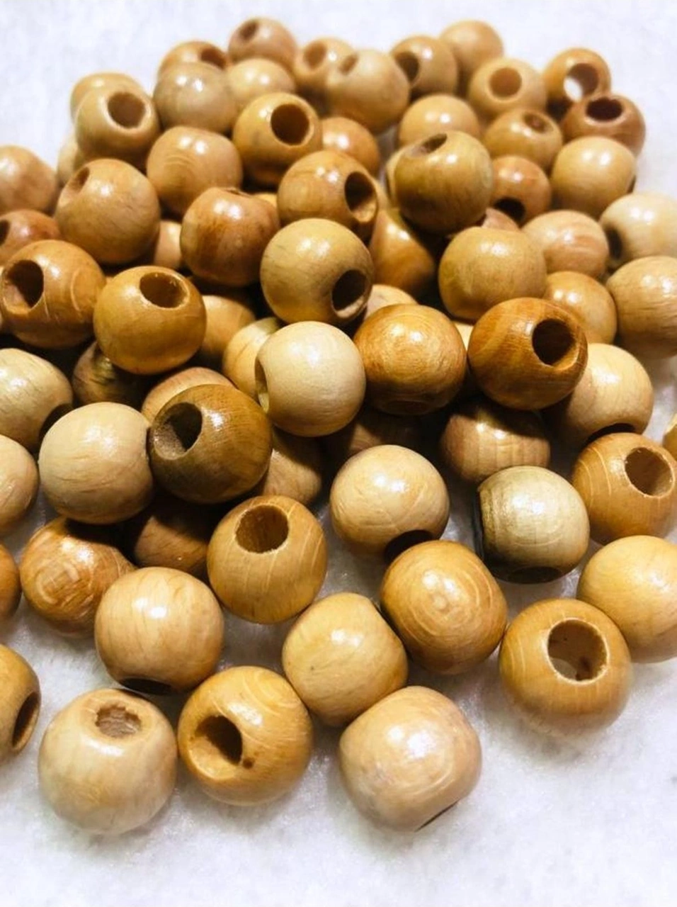 14 Mm Cilalı Ahşap Boncuk 100 Gr