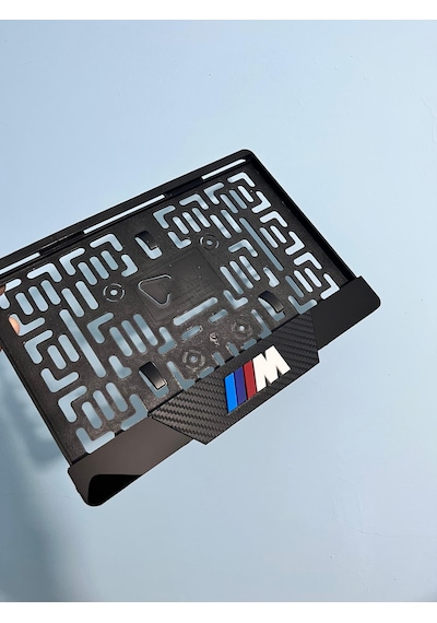 M Logo Karbon Pleksi Motor Plakalığı