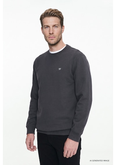 Wrangler Pamuklu Selanik Regular Fit Erkek Sweatshirt W2620080003 Antrasit