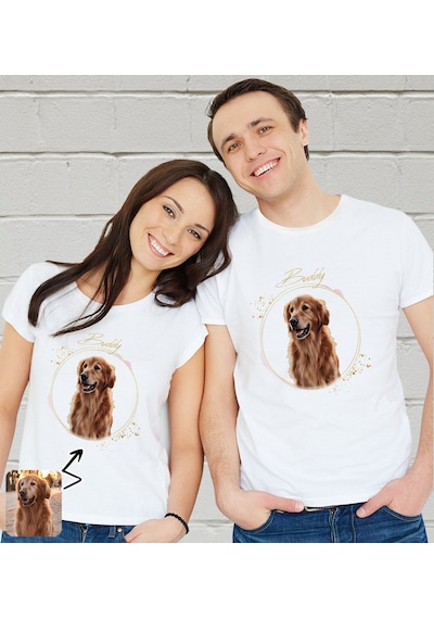 Bk Gift Kişiye Özel Evcil Hayvan Tasarımlı Beyaz Tişört-4, Sevgiliye Hediye, Arkadaşa Hediye, Trend T-shirt Kobitmeyencom33933 Bk Gift