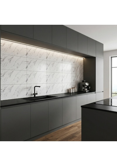 30x60 Cm Kendinden Yapışkanlı Duvar,banyo,tezgah Arası Mermer Desen -24 Adet 30 X 60 Cm