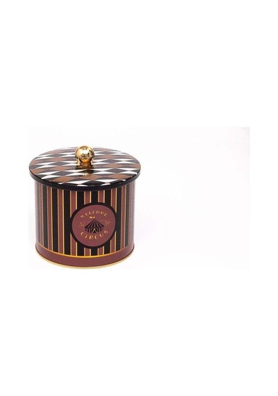 Festival Desenli Yuvarlak Metal Saklama Kabı, 14 X 12,5 Cm, 1,7 Lt