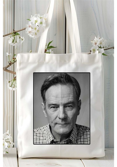 Art Hediye Bryan Cranston Baskılı Bez Çanta Omuz Çantası Kişiye Özel Desen 1 Çok Renkli