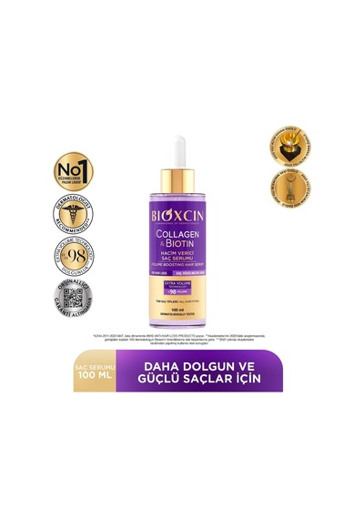 Tr Collagen & Biotin Saç Serumu 100 Ml Saç Dökülmesine Karşı, Hacimlendirici, Hidrolize Kolajen, Biotin Ve Bio