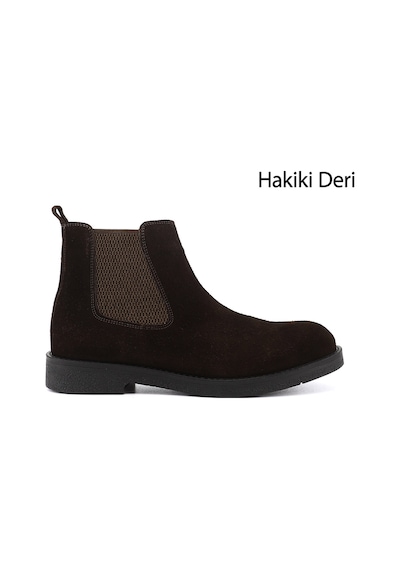 Gönderir Erkek Kahve Süet Hakiki Deri Fermuarlı Chelsea Bot Dkmb02842348 Kahverengi
