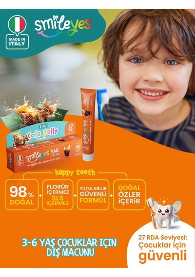 Smıleyes Dıs Macunu 50ml Kıds 3 - 6 Yas Cola Jeely