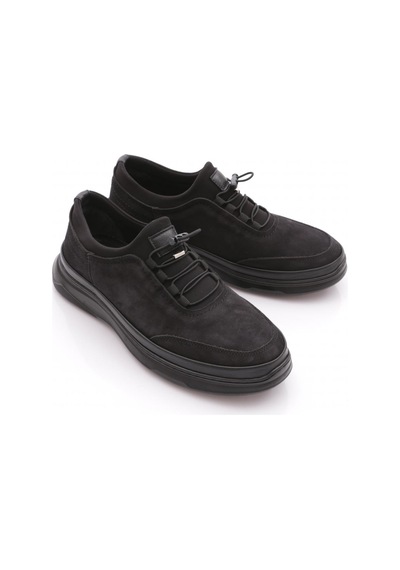 Dgn 2270 Erkek Comfort Ayakkabi Siyah Havlu Nubuk Siyah Strech