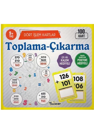 Toplama ve Çıkarma Dört İşlem Kartlar Teleskop Popüler Bilim