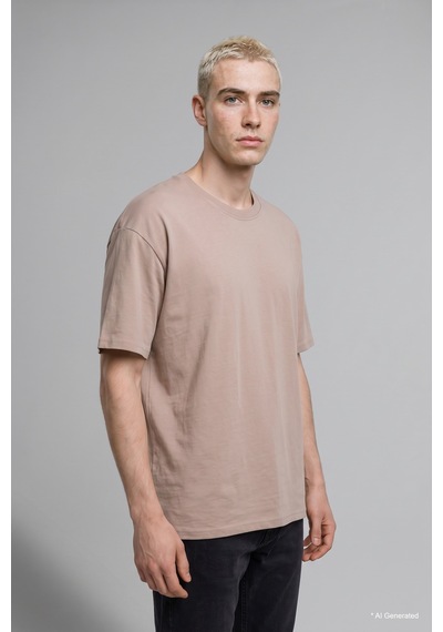 Defacto Kırışmaz Pamuklu Nefes Alabilen Oversize Basic Tişört X3926az26aubg749 Bej-bg749