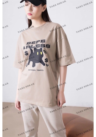 Startmore Unisex Befearless Cat Beyaz Beyaz