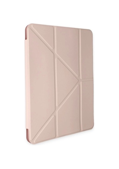 Apple iPad Uyumlu  9.7 2018 Kılıf Kalemlikli Mars Tablet Kılıfı - Rose Gold