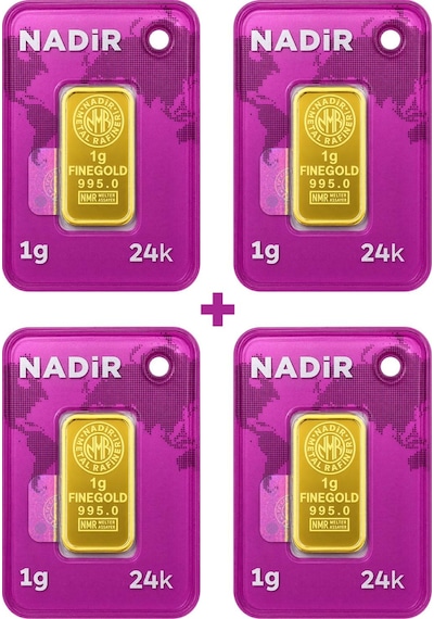 Nadir Gold 24 Ayar 4 Gram Külçe Altın