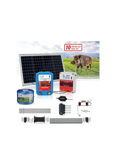 Puhu Ecos Eko Model Kuruluma Hazır Elektrikli Çit Sistemi 10 Dönümlük 4 Joule -2460
