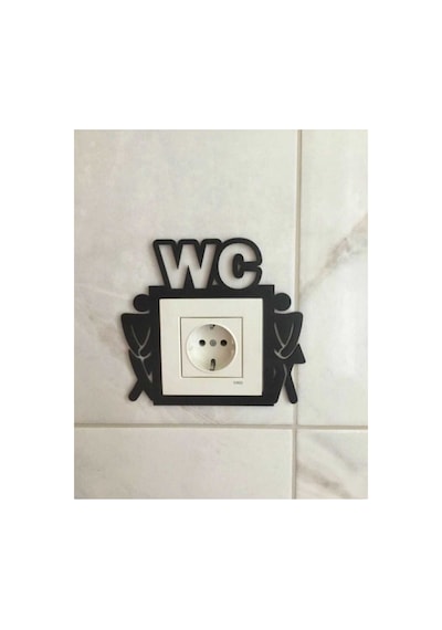 Wc Priz Süsü Plastik Siyah