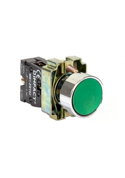 Impact Mb3-ba310 22mm Yaylı Buton Yeşil