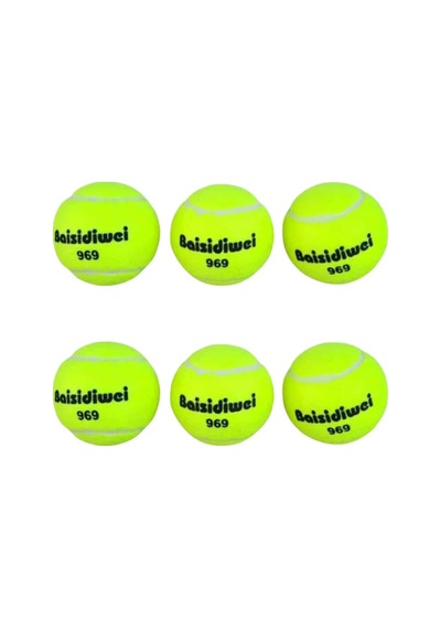 6 Lı Tenis Topu Seti Dayanıklı Yüksek Zıplama Topları Standart