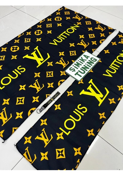 Siyah Louıs Vuıtton Torpido Ve Sırt Havlusu Seti 2 Adet Torpido 35x135 , Sırt 70 X 135 Anahtarlık