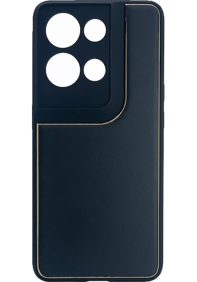 Nettech Oppo Reno 8 Pro Uyumlu Coco Leather Seri Arka Koruma Kılıf - Gri Gri