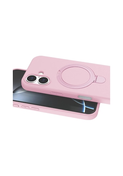 Apple iPhone Uyumlu 16 Regal Magsafe Standlı Kapak - Açık Pembe İtdark50172