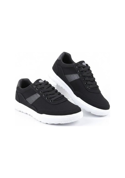 Fort 0226 Dks Keten Rahat Hafif Sneaker Erkek Ayakkabı Siyah - Beyaz