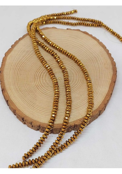 Yasamtohumu Hematit Taşı Rondela Dizi 3x6mm 54670 Çok Renkli