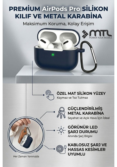 Airpods Pro Uyumlu Premium Lansman Kılıf Kadife İç Astarlı Darbe Emici Silikon Soo-154