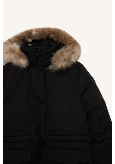 Defacto Su Geçirmez Relax Fit Kapüşonlu Parka F2880ax25wnbk27 Siyah-bk27