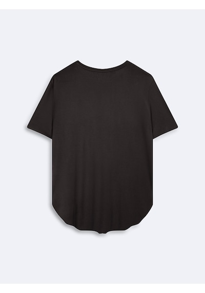 Ltb Bisiklet Yaka Relaxed Fit Antrasit T-shırt Antrasit
