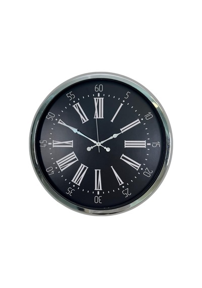 Krom Vıctoria 52 Cm Metal Duvar Saati