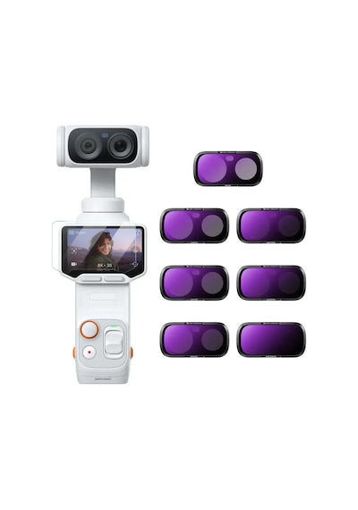 K&f Concept Insta360 Luna Ultra İçin 7 Parça Nd Filtre Seti Nd8, Nd16, Nd32, Nd64, Nd128, Nd256, Nd1000