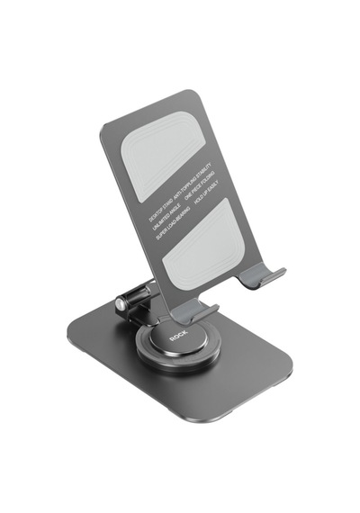 Taşınabilir Katlanabilir 360 Derece Dönebilen Telefon Ve Tablet Standı Metal Uzay Grisi