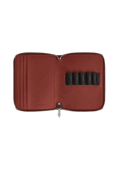 Montblanc Sartorial Deri Fermuarlı 5li Kalemlik 223035 Kırmızı