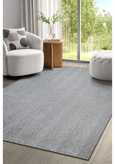 Elit Premium Sisal Jut Halı 1002 - Antrasit Balık Sırtı Desen Antrasit-krem Krem