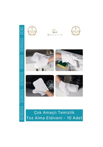 Özel Üretim Yüksek Kaliteli Mikrofiber Pratik Çok Amaçlı Temizlik Toz Alma Eldiveni 10 Adet