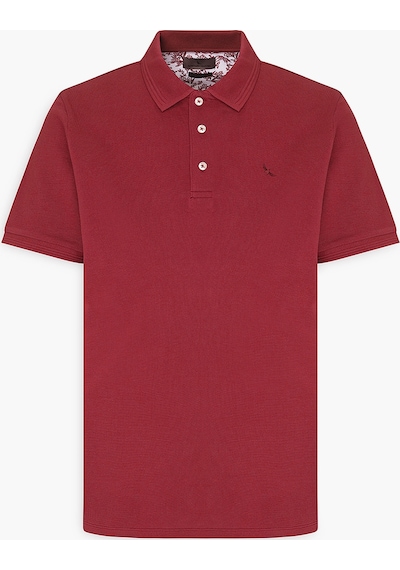 Ac&Co / Altınyıldız Classics Erkek Bordo Slim Fit Dar Kesim Polo Yaka %100 Pamuk Kısa Kollu Tişört Bordo