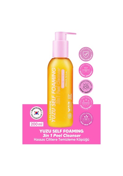 Lalarecipe Aydınlatıcı ve Pürüzsüzleştirici Köpüren Temizleyici LalaRecipe Yuzu Self Foaming 200 ml