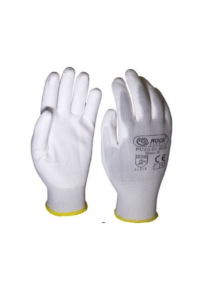 Rock Pu20 01 Eco Beyaz İş Güvenliği Eldiveni