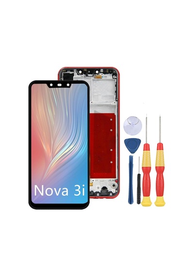Huawei Uyumlunova 3i Lcd Ekran Dokunmatik Full Çıtalı Kırmızı Renk