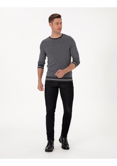 Pierre Cardin Erkek Açık Gri Melanj Kazak /triko 50315712-vr091 Açık Gri Melanj