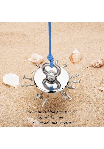 Süper Güçlü 48mm Çapında Fishing Magnet Halkalı Neodyum Pot Mıknatıs , Kanca Kurtarma Mıknatısı