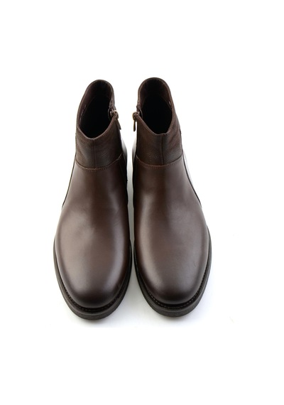 Bambi Kahve Antik Hakiki Deri Erkek Bot & Bootie E02648581741 Kahverengi
