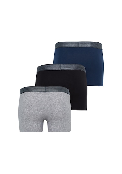 Blackspade Erkek Boxer 3&Primelü Paket Modern Basics 9472 - Gri Lacivert Siyah Gri Bel Lastiği