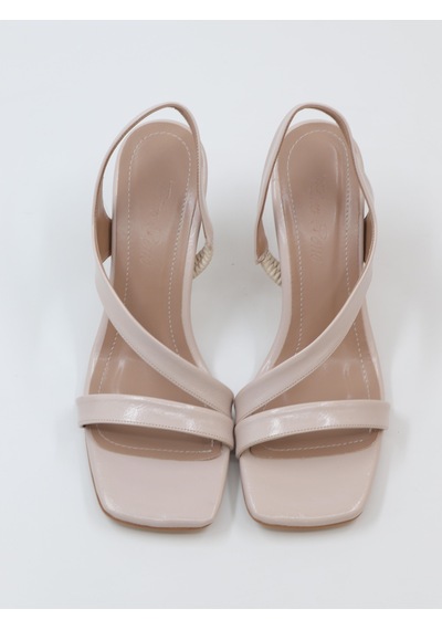 Nesilshoes Nesil Shoes Pine 700 Bej Rugan Topuklu Dekolte Kadın Sandalet