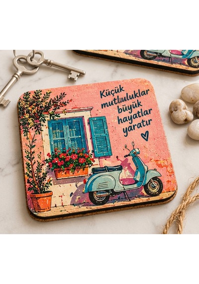 Bohem Yaz Esintisi 4 Lü Bardak Altlığı Seti Çok Renkli